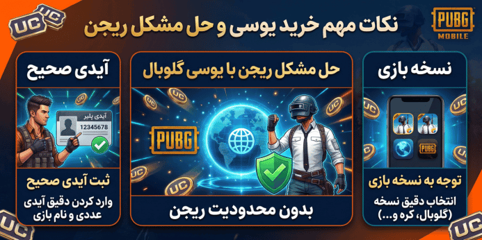 آیا خرید یوسی پابجی محدودیتی در ریجن اکانت دارد